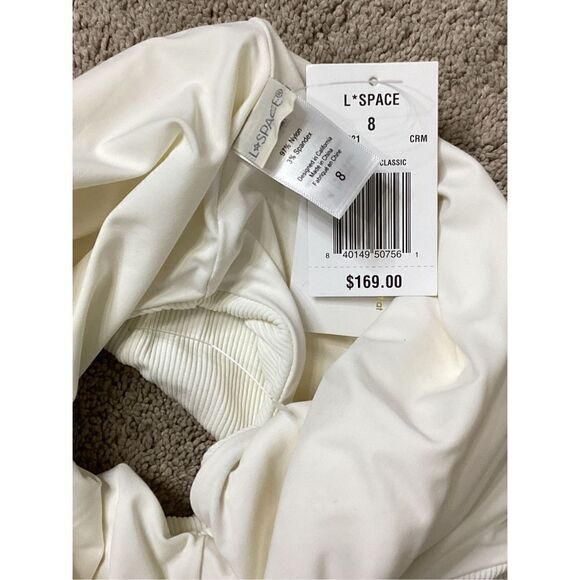 New. L*SPACE cream swimsuit. Size 8. $169 - Picture 7 of 10